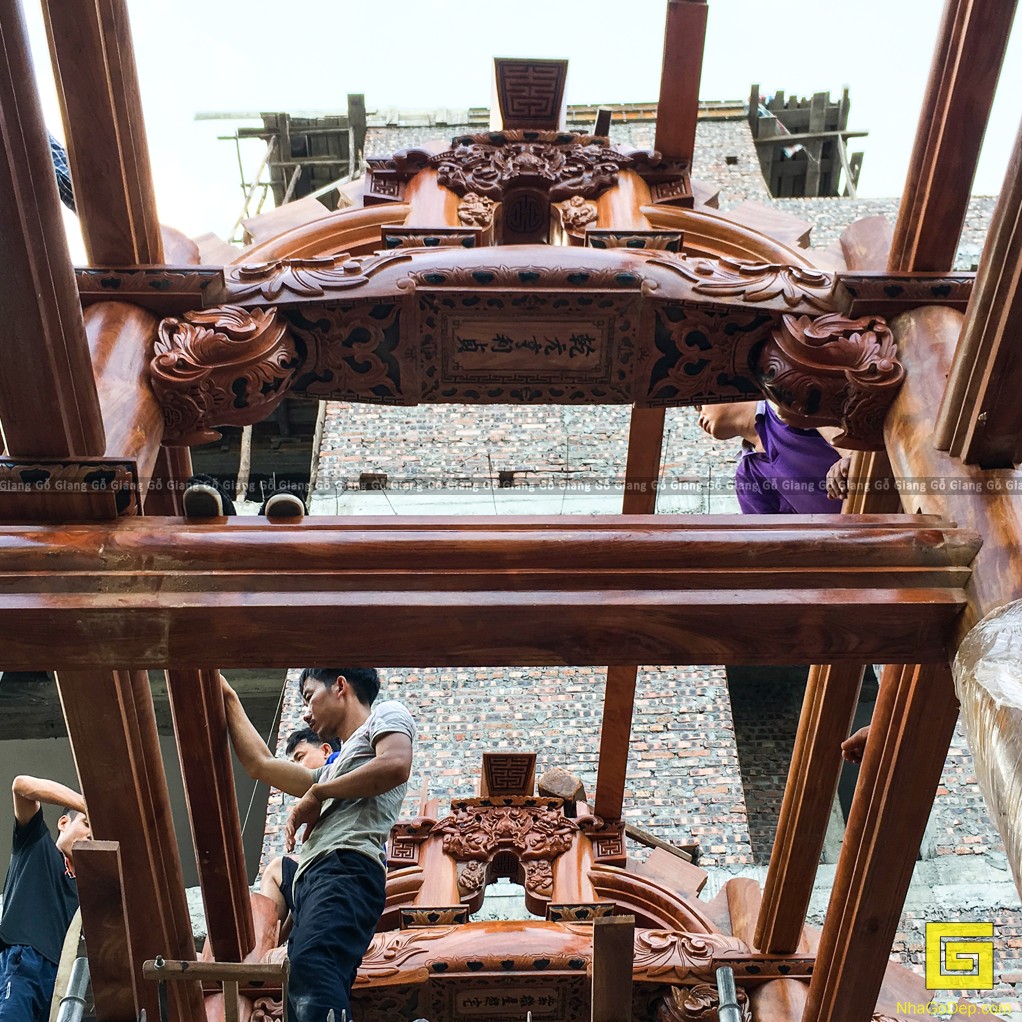 image Thiết kế Nhà Gỗ 3 Gian : Nhà quê lên phố ( Nhà Gỗ 3 gian , Hoàng Mai, Hà Nội )