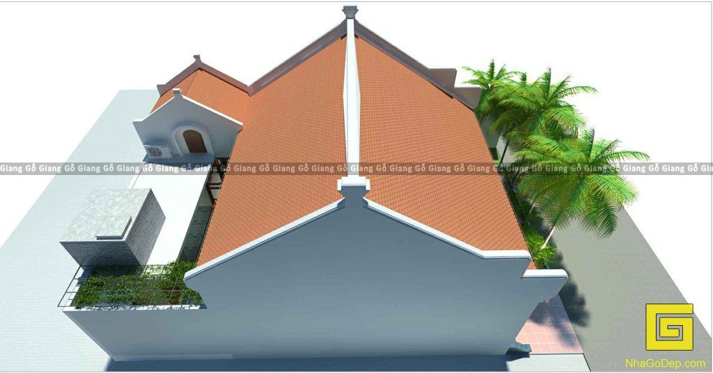 image Thiết kế Nhà Gỗ 3 Gian : Nhà quê lên phố ( Nhà Gỗ 3 gian , Hoàng Mai, Hà Nội )