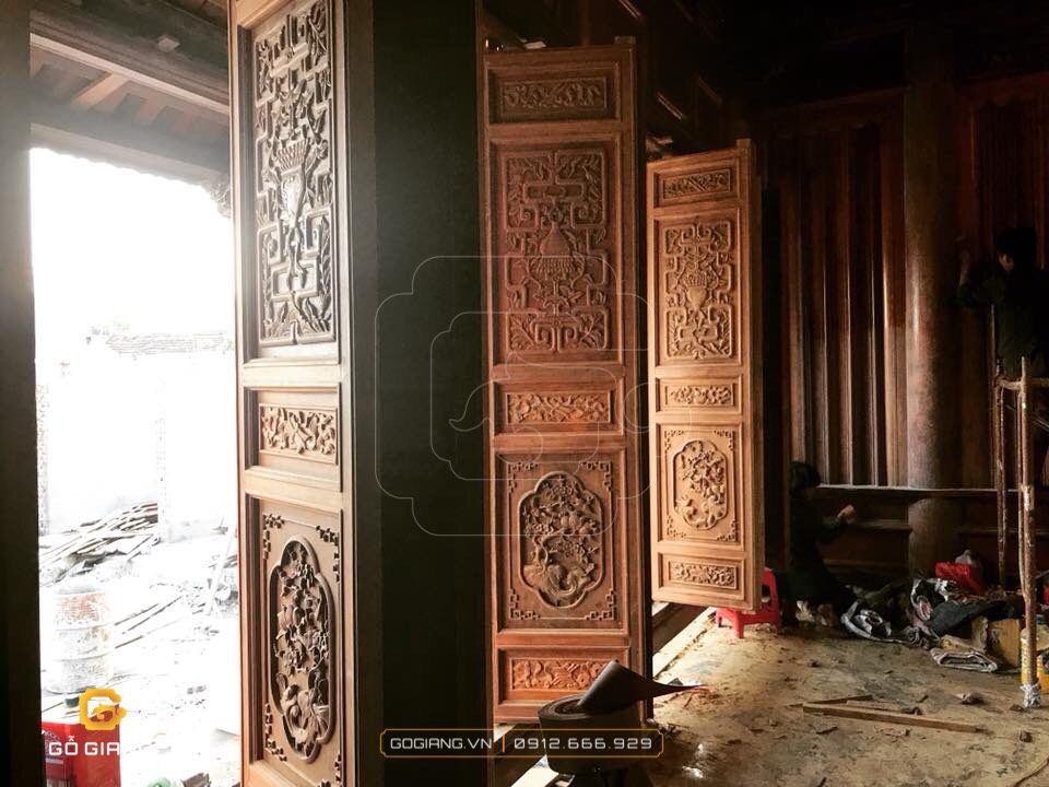 image Thi công nhà gỗ 5 gian đẹp tại Hải Dương