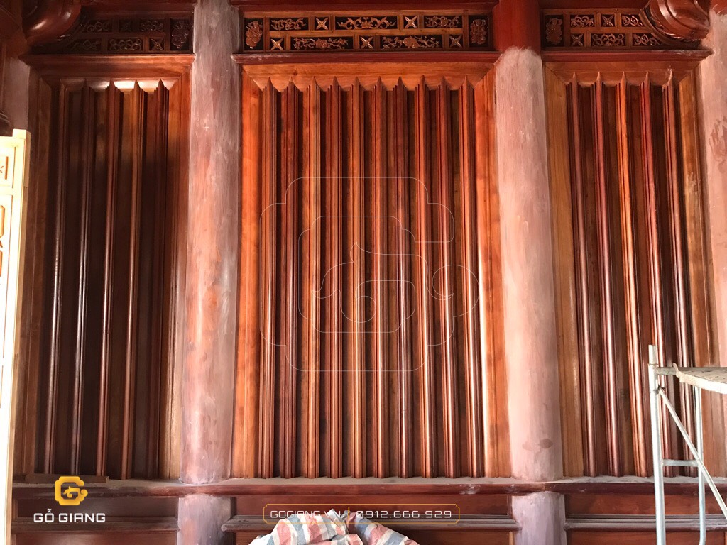 image Thi công nhà gỗ 5 gian đẹp tại Hải Dương