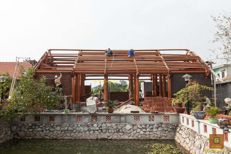Thiết kế nhà gỗ năm gian – Nét xưa trong đời sống hiện nay