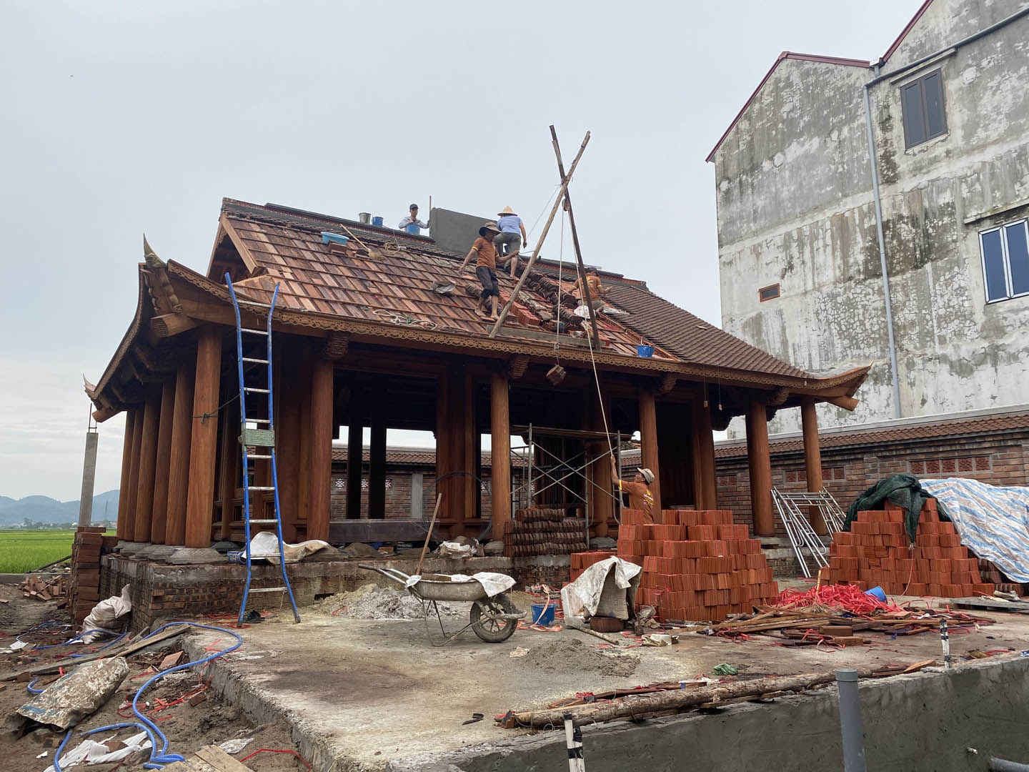[Video] Quá trình thi công ngôi nhà thờ họ Dư, Quế Võ, Bắc Ninh