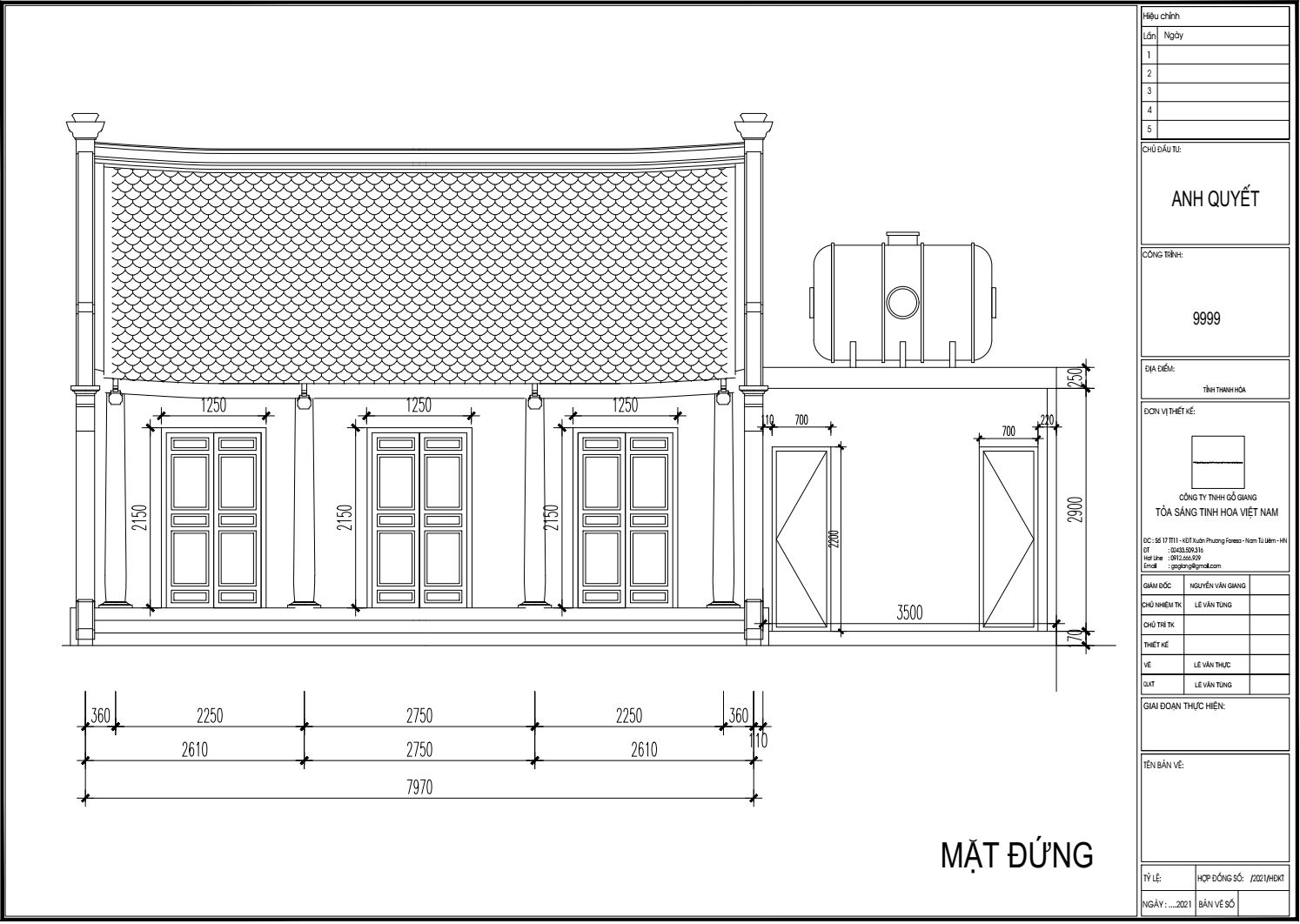 Mặt Đứng Nhà Bếp và Công Trình Phụ Trợ