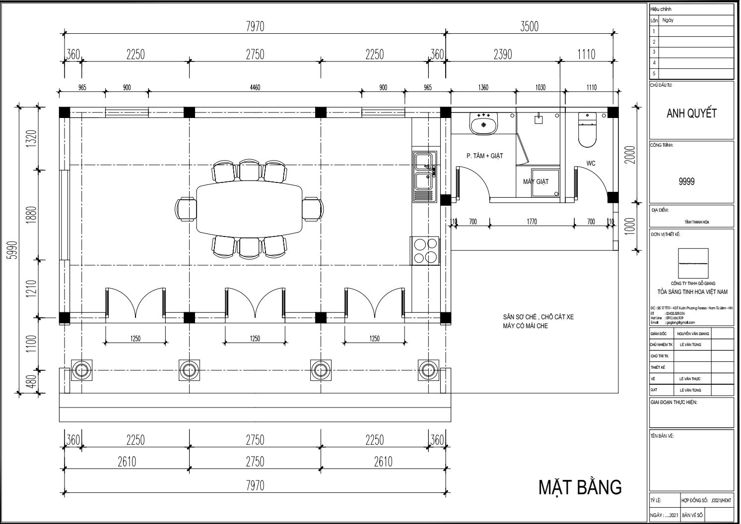 Mặt Nhà Bếp và Công Trình Phụ Trợ