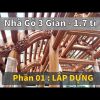 Lắp dựng Nhà Gỗ 3 Gian Đẹp, Lim Nam Phi trị giá 1.7 tỉ