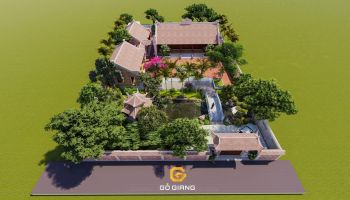 FULL MẪU THIẾT KẾ KHUÔN VIÊN NHÀ GÔ 5 GIAN | NGA SƠN , THANH HÓA.