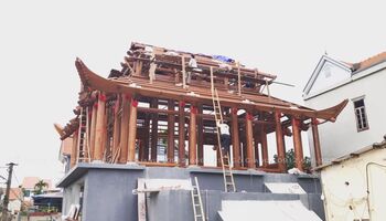 NHÀ TỪ ĐƯỜNG 2 TẤNG 8 MÁI |GỖ LIM LÀO |  ĐAN PHƯỢNG - HÀ NỘI |