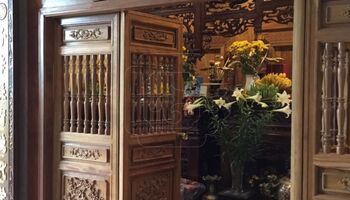 PHÒNG THỜ ĐẸP MỘC CỔ TRUYỀN TRONG NHÀ PHỐ | GỖ LIM LÀO |  GIẢNG VÕ, HN