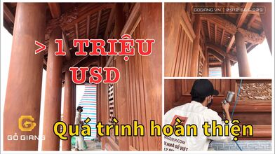 QUÁ TRÌNH HOÀN THIỆN NGÔI NHÀ GỖ LIM LÀO LỚN NHẤT ĐAN PHƯỢNG