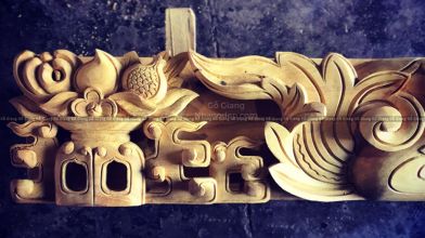 Chạm khắc hoa văn nhà 3 gian gỗ mít - Vĩnh Phúc