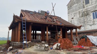 [Video] Quá trình thi công ngôi nhà thờ họ Dư, Quế Võ, Bắc Ninh