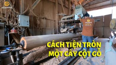 Tiện cột nhà gỗ dài hơn 5m như thế nào?