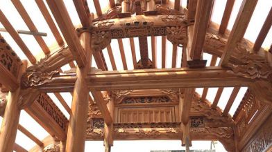 Kiến trúc của nhà gỗ 4 gian phong cách cổ truyền bắc bộ