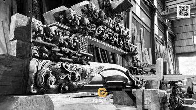 Bộ vì chóp trong nhà gỗ - Gỗ Giang