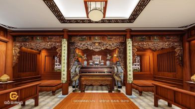 Phòng thờ ba gian truyền thống | Biệt thự