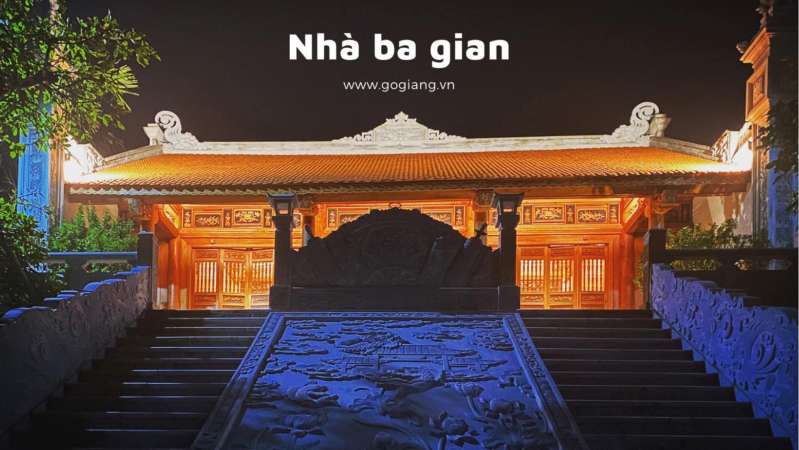 Mẫu nhà gỗ 3 gian